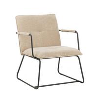 Sessel Bilbao Beige B: 65 cm - Beige/Schwarz, MODERN, Textil (65/80/68cm) - MID.YOU