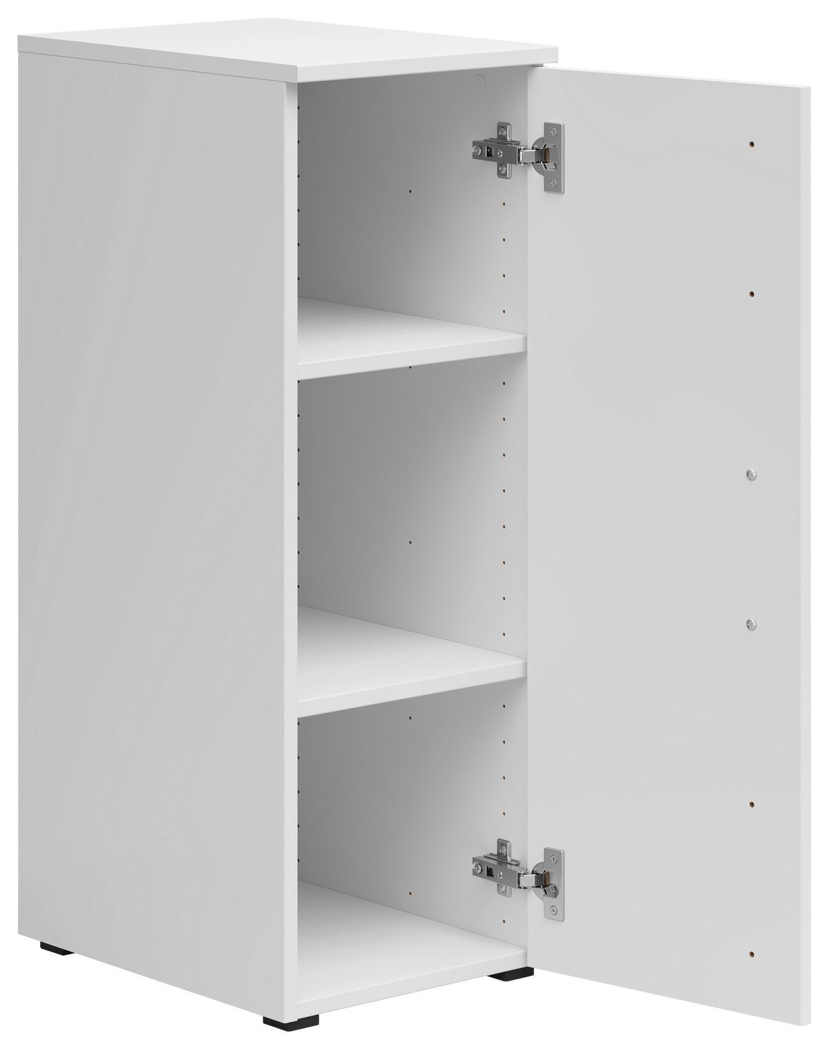 Skrinka MULTISTAURAUM š: 30cm - čierna/biela, Modern, kompozitné drevo/plast (30/83/40cm)