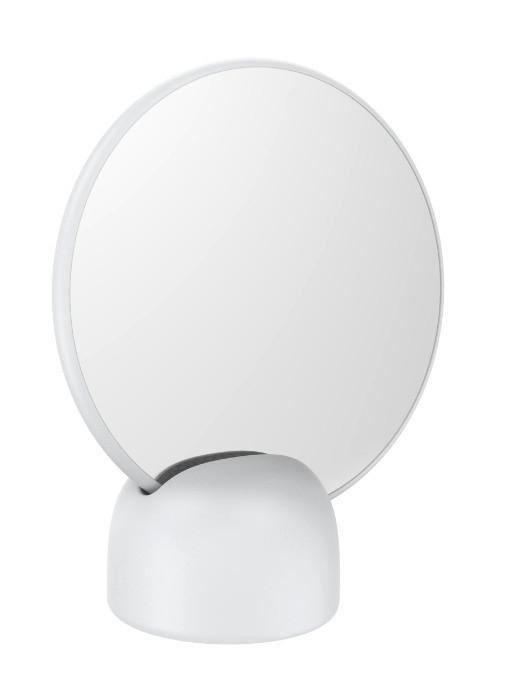 Kozmetické Zrkadlo Hug, 17/19,8/8,5cm, Biela - biela, Moderný, plast/sklo (17/19,8/8,5cm) - Premium Living