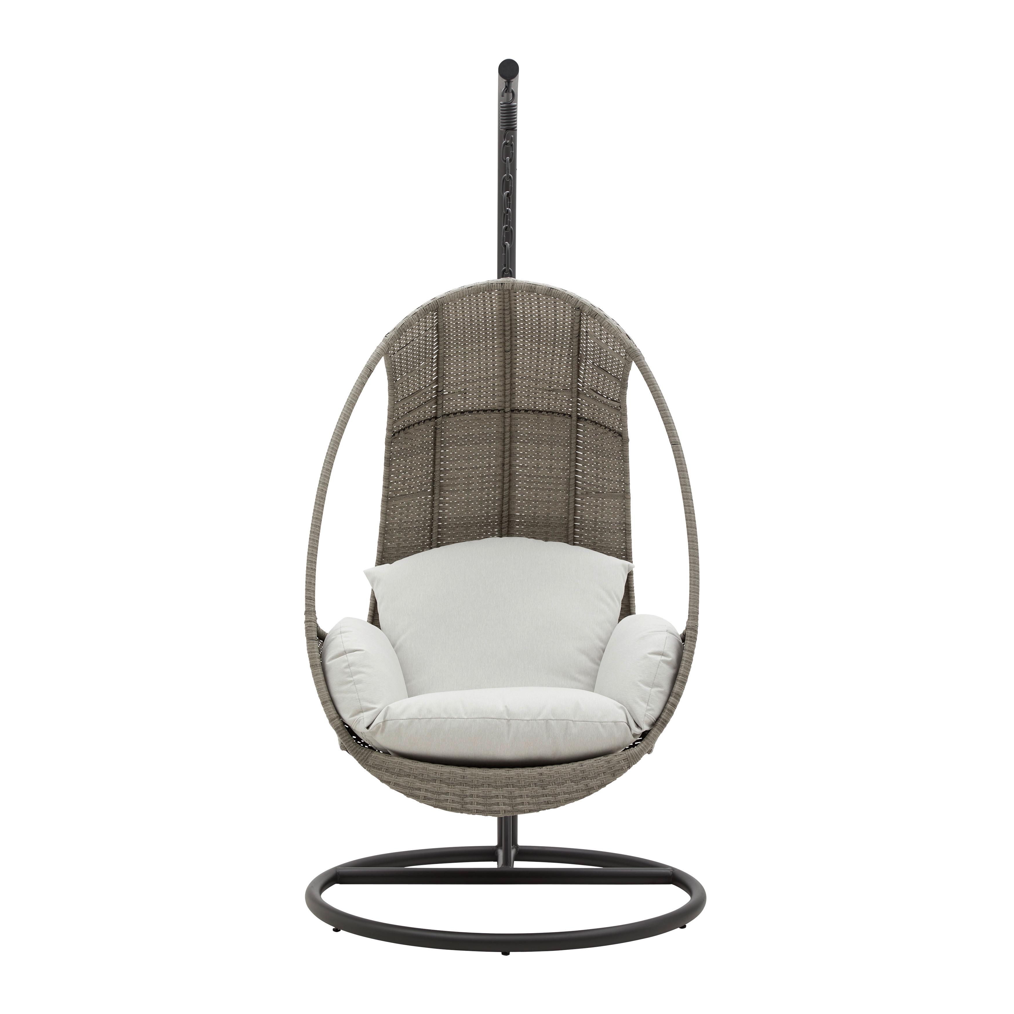 Závěsné Křeslo Mia - šedá, Moderní, kov/textil (90/196/68cm) - Bessagi Garden