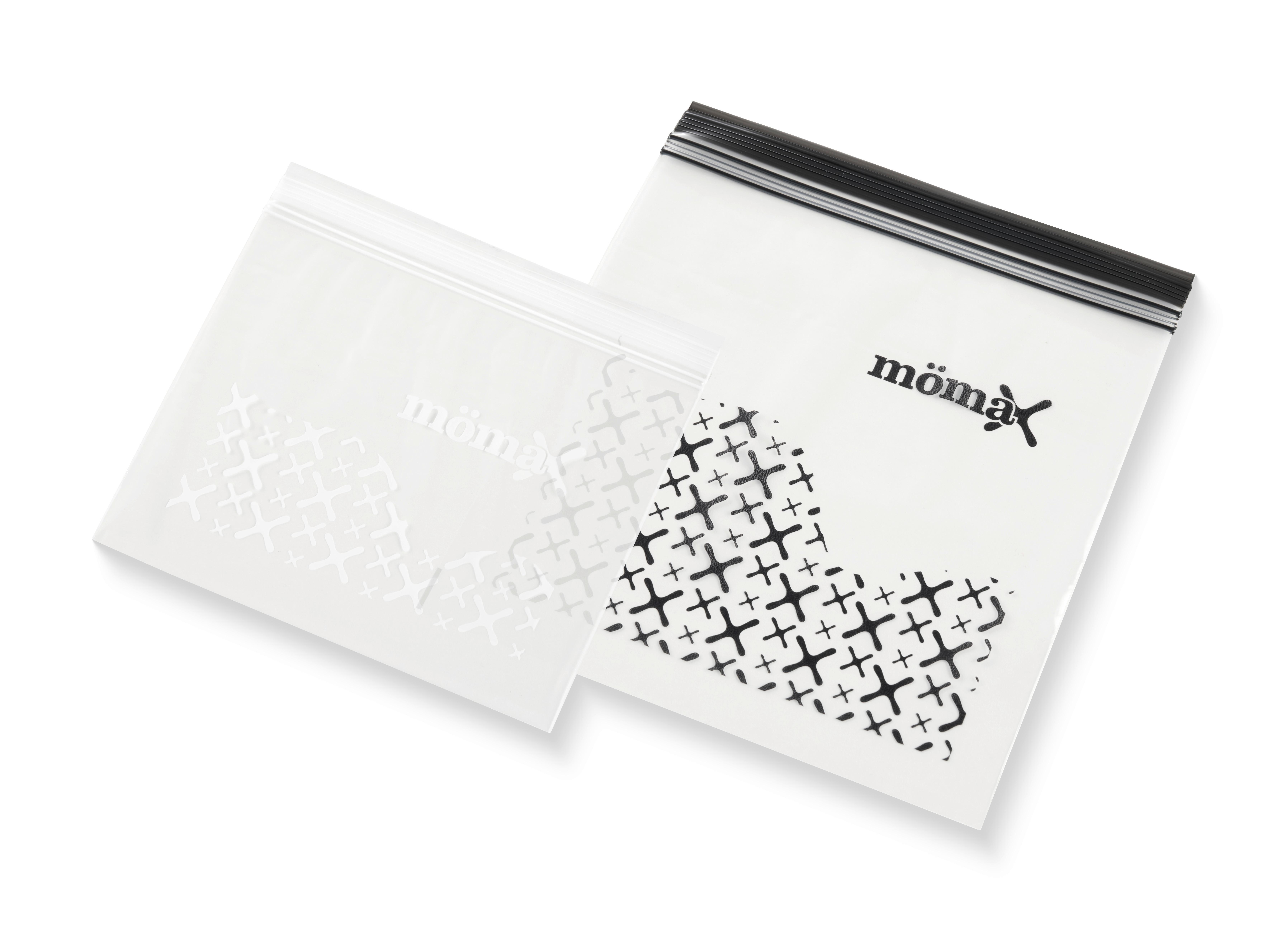 Sáček na potraviny 2ks - bílá/černá, Konvenční, plast - Mömax