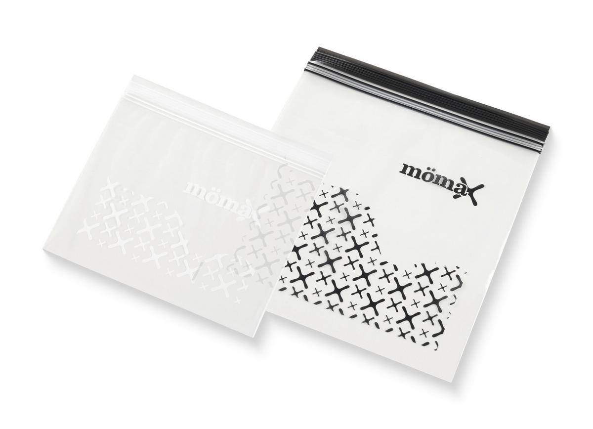 Vrecko na potraviny 2ks - číra/čierna, Konventionell, plast - Mömax