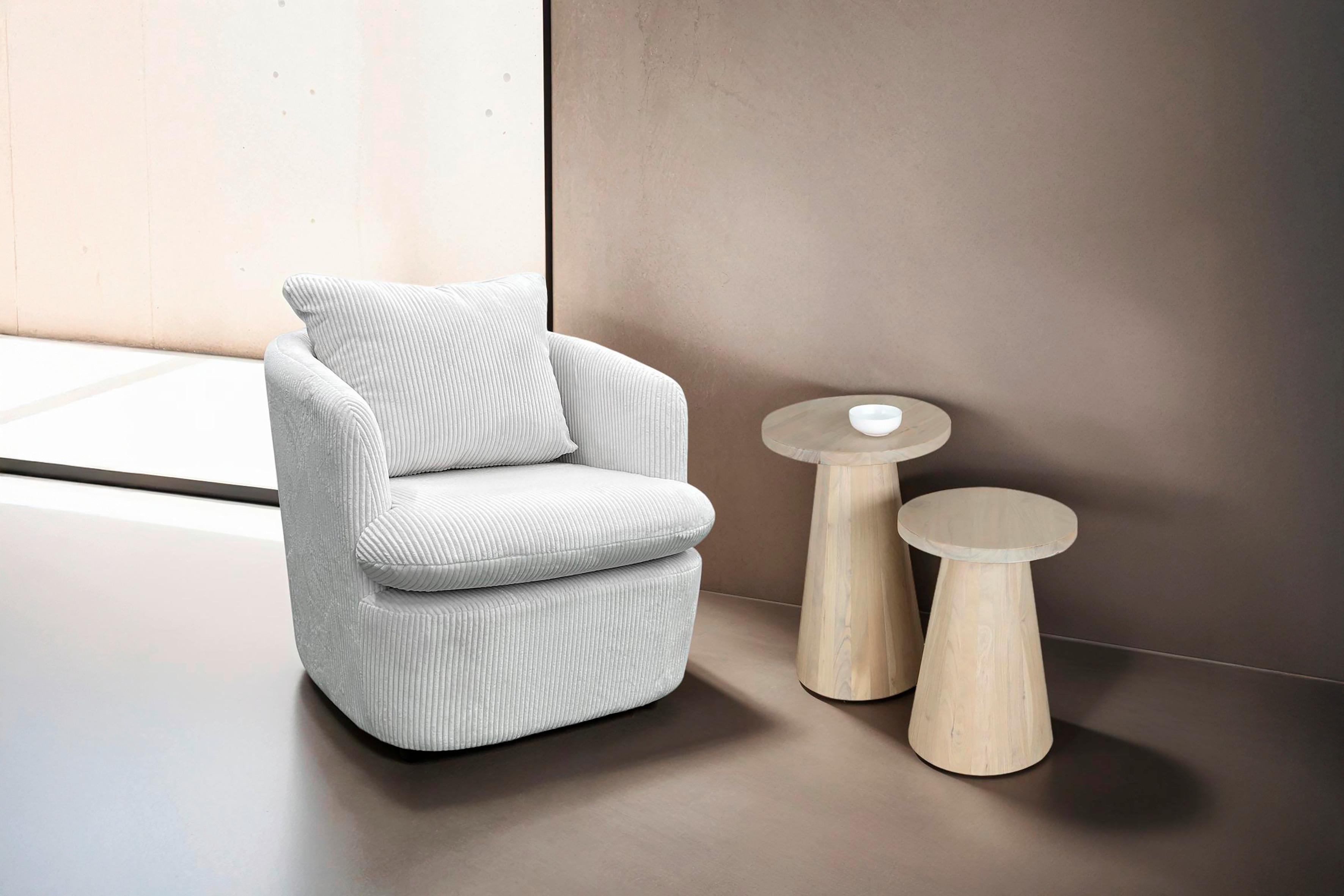 Beistelltischset Cone 2-teilig Weiß - Weiß, Design, Holz (30/40/40/60/50cm) - MID.YOU