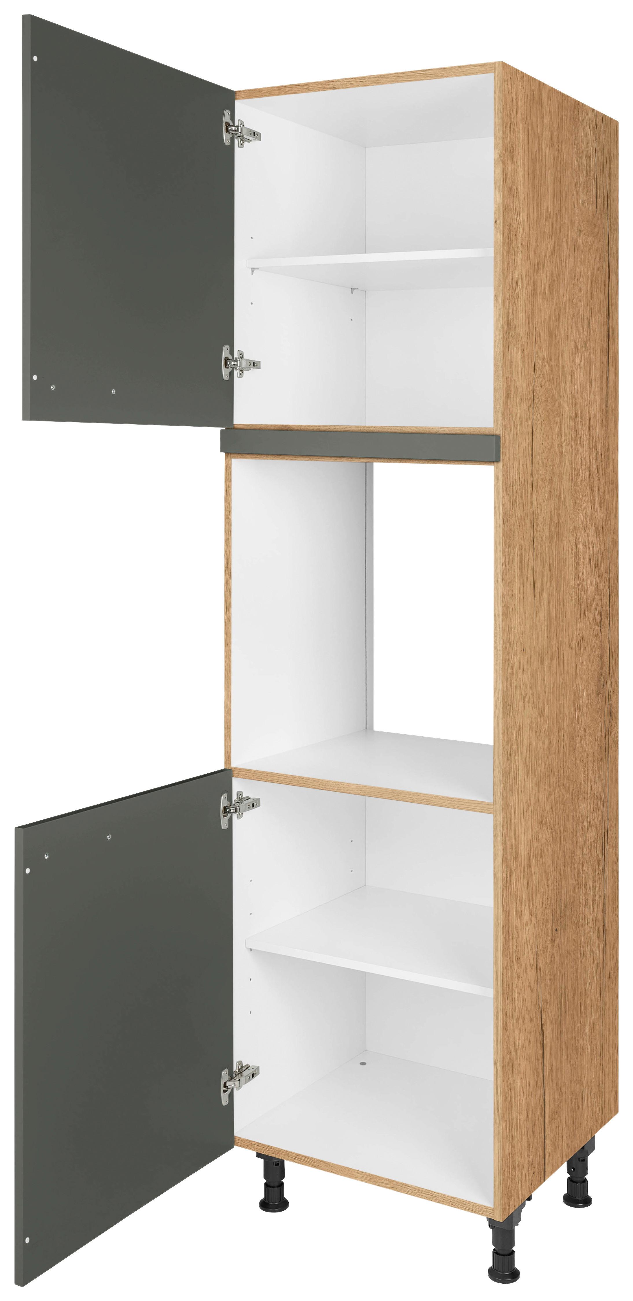 Geräteumbauschrank Easytouch - Eichefarben/Grün, MODERN, Holzwerkstoff (60/216,6/58cm) - Nobilia