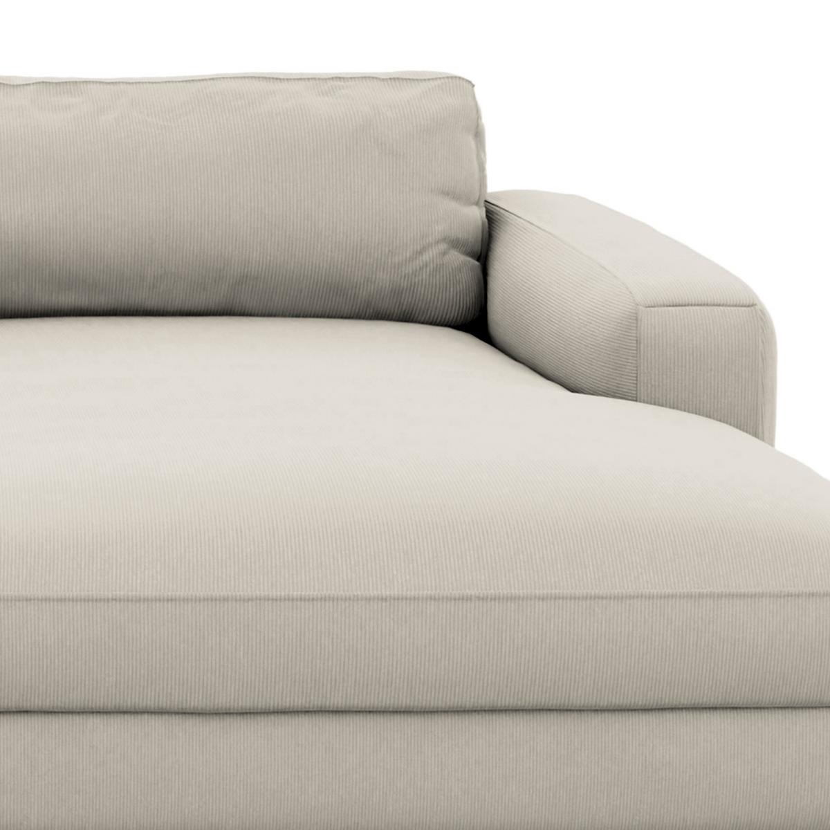 Ecksofa Bourbon, Grau S: 303x176 cm - Schwarz/Grau, MODERN, Textil (303/176cm) - Trendmanufaktur