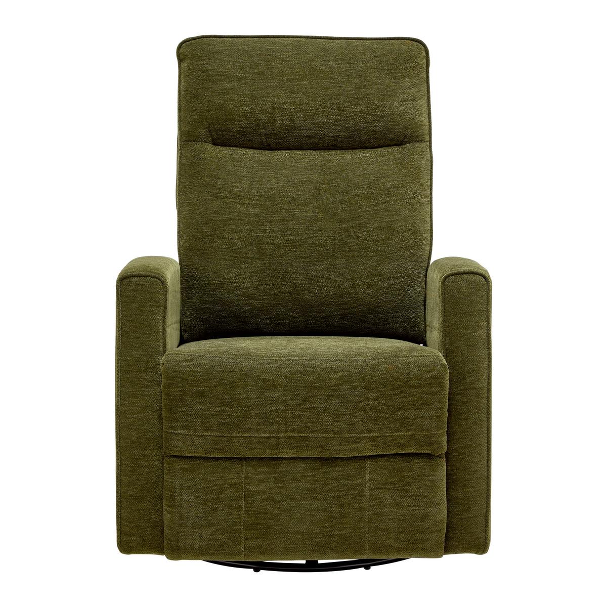 Relaxačné kreslo MELINDA, zelená tkanina, max. 140 kg - čierna/zelená, Konventionell, kov/drevo (76/103/96cm) - Mömax