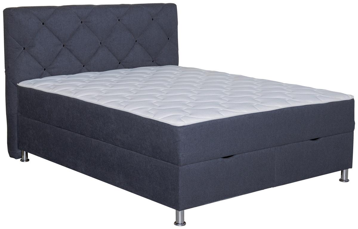 Box-ágy Black Diamond - antracit, Design, textil (160/200cm) - Modern Living