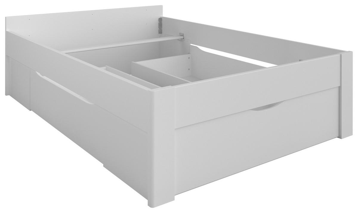 Stauraumbett Mit Bettkasten 160x200 Cm Scala Weiß - Weiß, MODERN, Holzwerkstoff (160/200cm) - Rauch Möbel