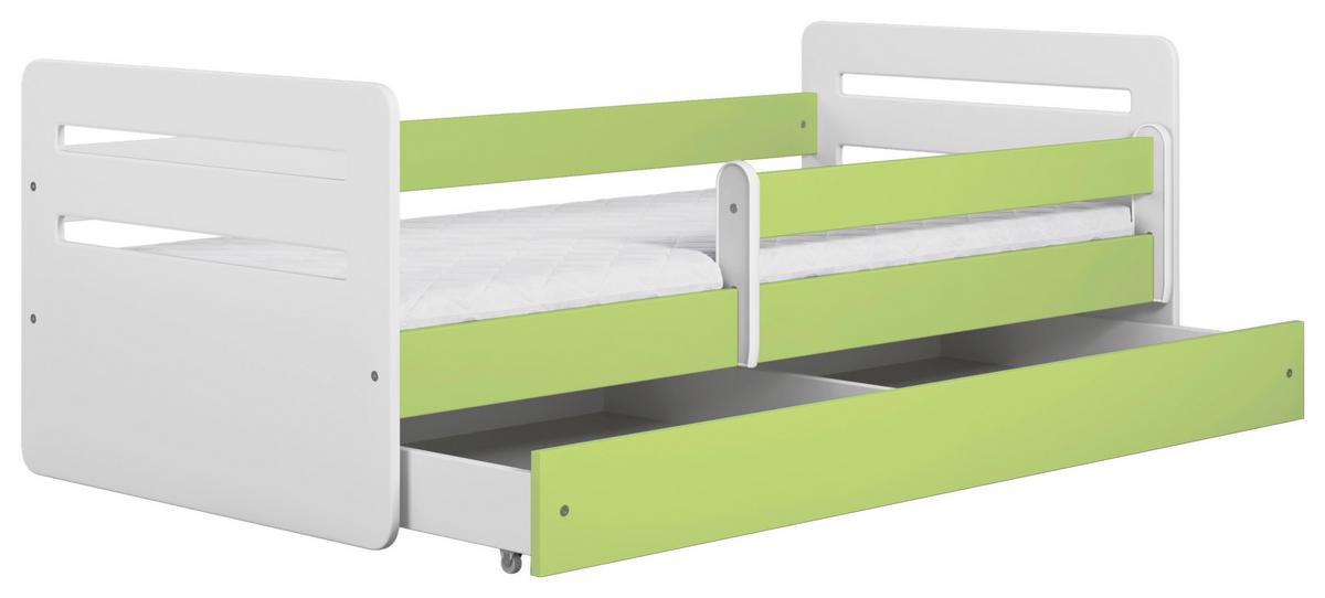 Kinder-/Juniorbett Tomi Grau/Weiß B: 80cm - Birkefarben/Weiß, MODERN, Holz/Holzwerkstoff (80/140cm) - MID.YOU
