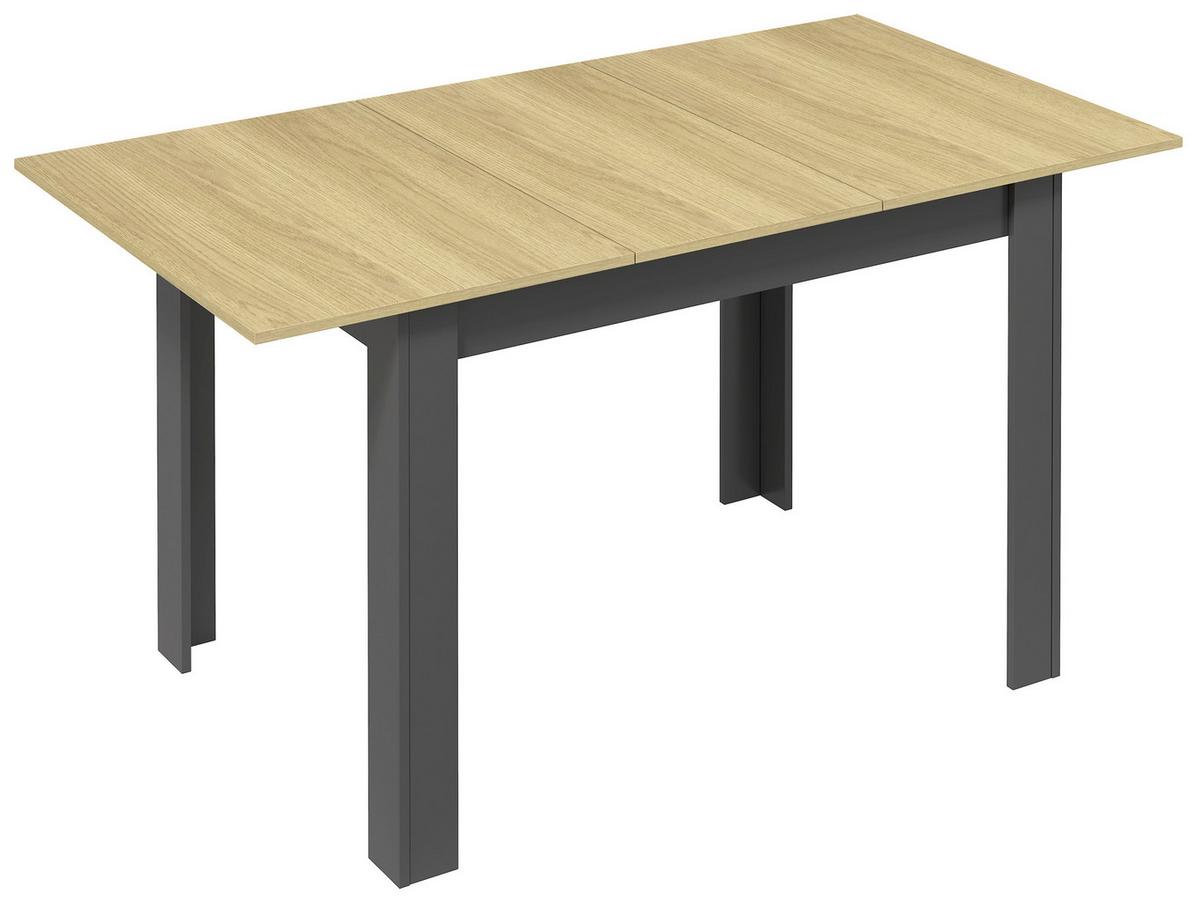 Esstisch Pesoli Anthrazit/Weiß L: 109cm - Anthrazit/Weiß, MODERN, Holzwerkstoff (109/75/80cm) - MID.YOU