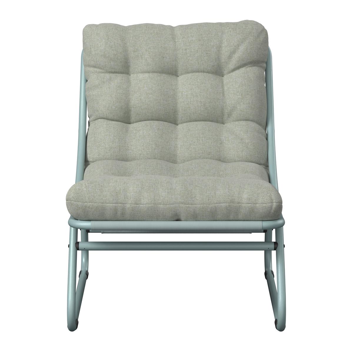 Loungesessel Ottawa - Weiß/Grün, MODERN, Textil/Metall (68/36/65cm) - Beldano