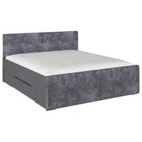 Stauraumbett Holga Grau-Metallic 180x200 cm - Grau, MODERN, Holzwerkstoff/Textil (180/200cm) - Rauch Möbel