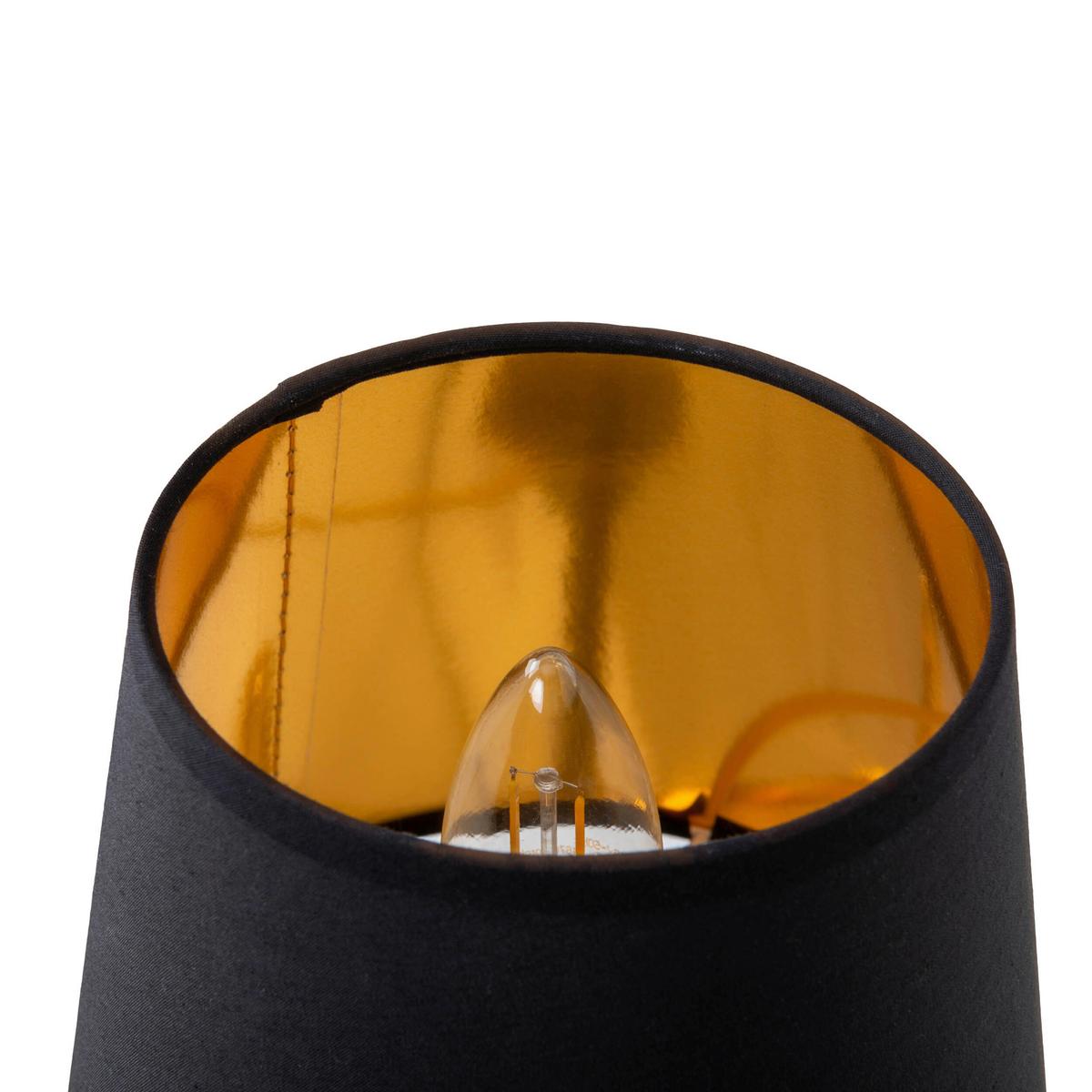 Tischleuchte 3195858 Helge - Goldfarben/Schwarz, LIFESTYLE, Keramik/Textil (45/18cm) - Näve