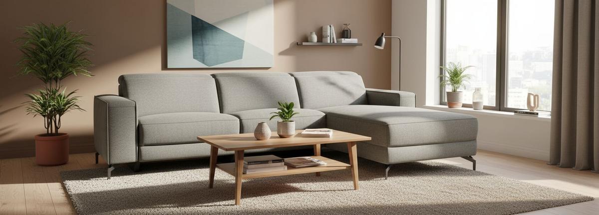 Ecksofa Michelle Grau S: 278x108 cm - Schwarz/Grau, Design, Textil (278/176cm) - Livetastic