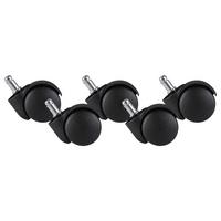 Drehstuhlrolle ø 5 cm 5er-Set - Schwarz, Basics, Kunststoff (5cm) - MID.YOU