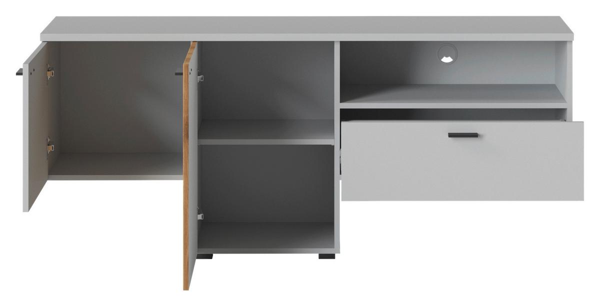 Tv-elem Alverno - tölgyfa színű/kőris, Modern, faalapú anyag (160/68,5/40cm)