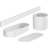 Bad-Accessoires 4-Tlg. Wallstoris MW Weiß - Weiß, Basics, Kunststoff (64,5/24,4/16,4cm) - Hansgrohe