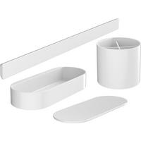 Bad-Accessoires 4-Tlg. Wallstoris MW Weiß - Weiß, Basics, Kunststoff (64,5/24,4/16,4cm) - Hansgrohe