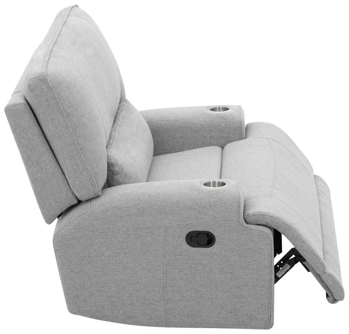 Relax Fotel Texas - világosszürke, Basics, textil/fa (122/106/102cm) - MID.YOU