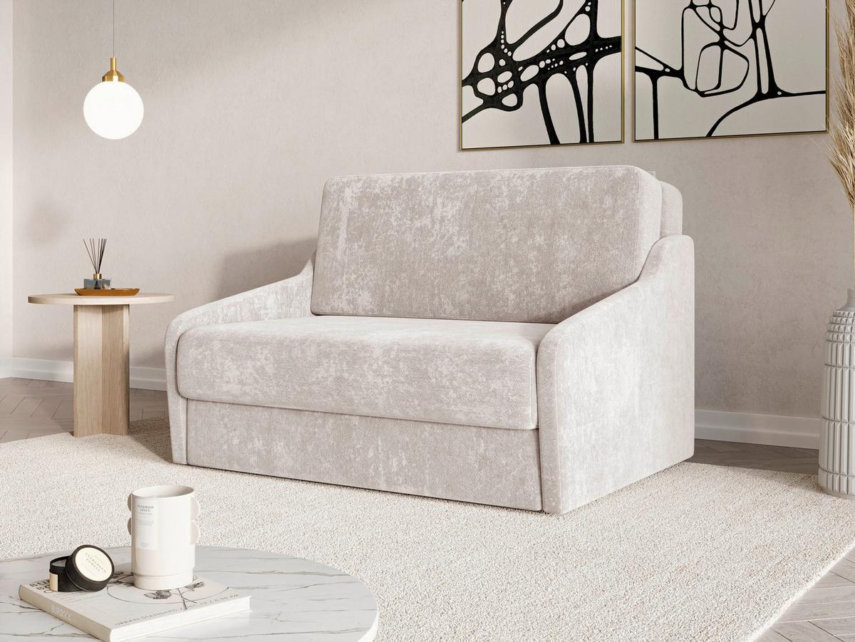 Schlafsofa Fly Beige, B: 136 cm - Beige/Creme, Design, Textil (136/86/113cm) - MID.YOU
