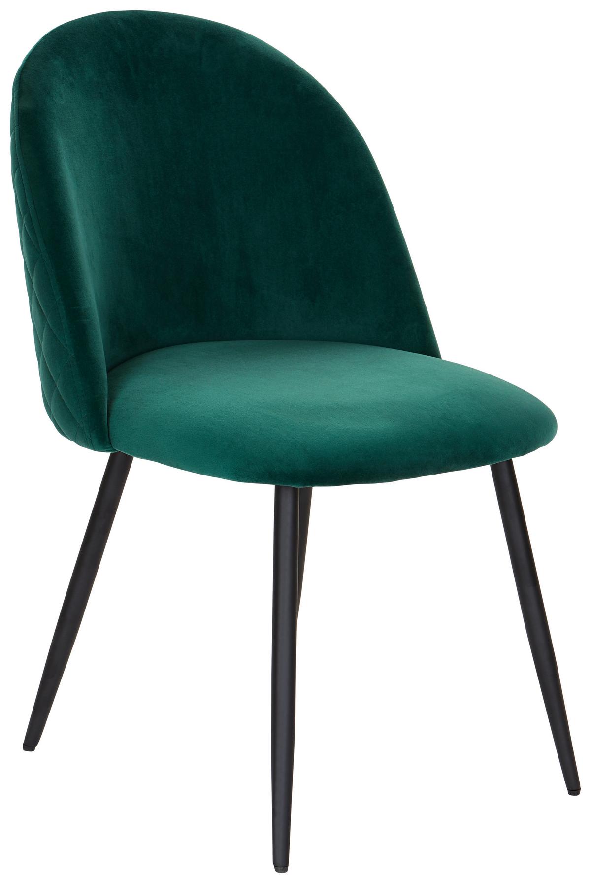 Kárpitozott Szék Torres - fekete/zöld, Modern, textil/fa (51/79/58cm) - MID.YOU