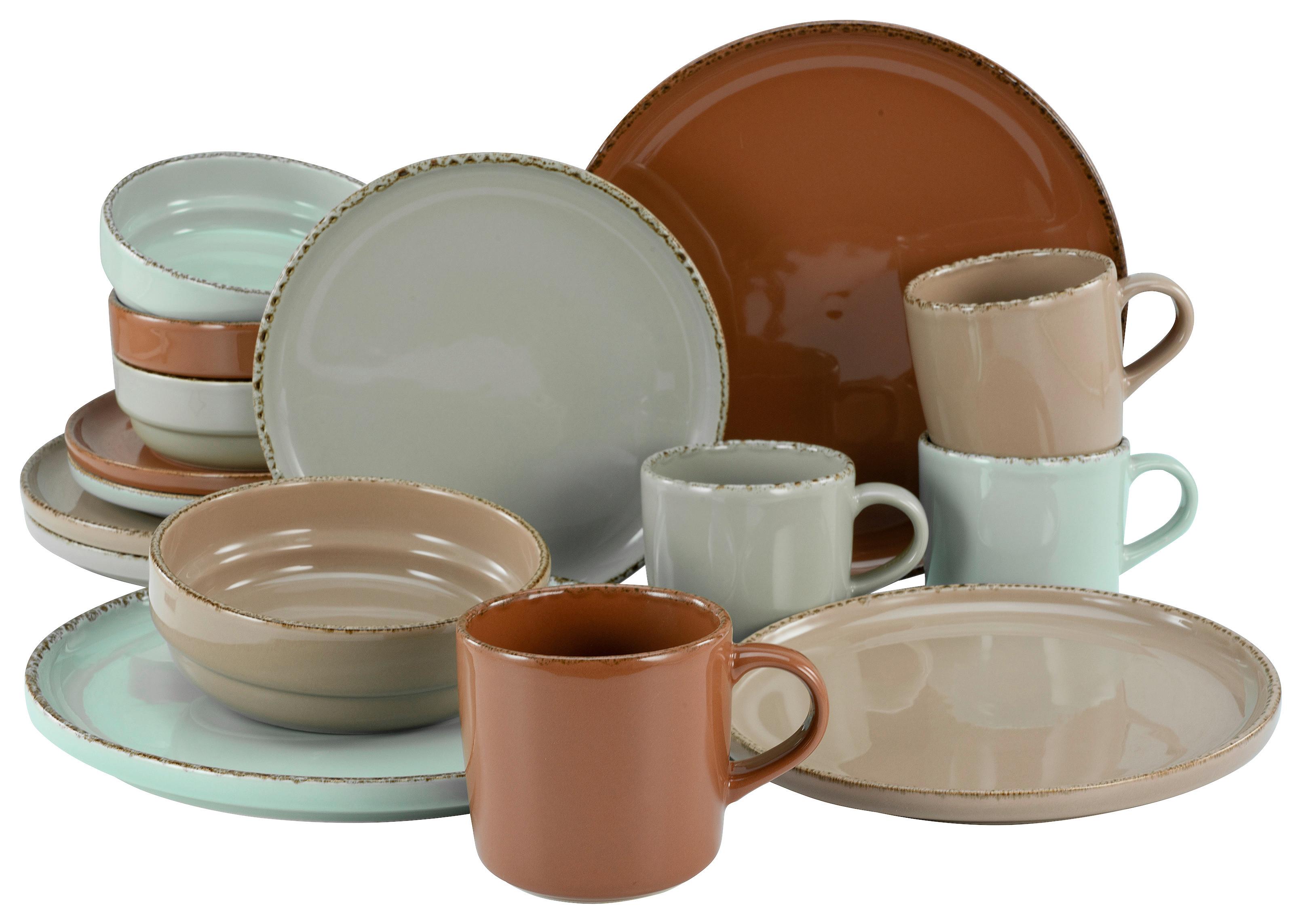 Kombinovaný servis STACK TERRA , 16-dielny - viacfarebná, Konventionell, keramika (40/32,5/33cm) - Creatable