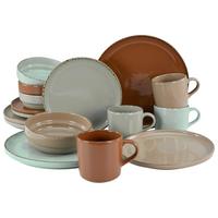 Kombiservice Keramik 4 Personen Geschirr Set - Multicolor, KONVENTIONELL, Keramik (40/32,5/33cm) - Creatable