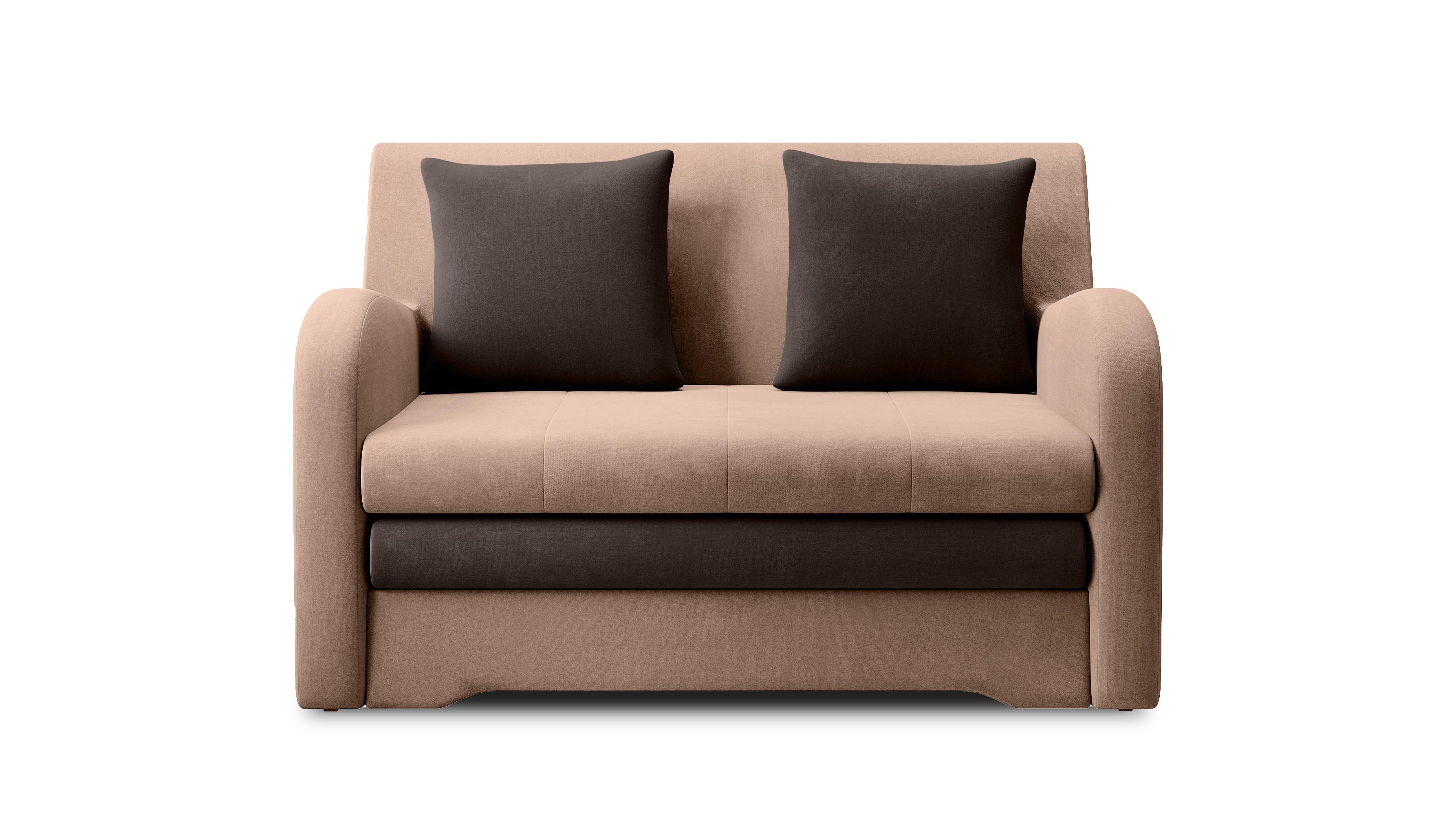 Schlafsofa Ario Braun, Beige, B: 244 cm - Beige/Dunkelbraun, Design, Textil (244/97/97cm) - MID.YOU