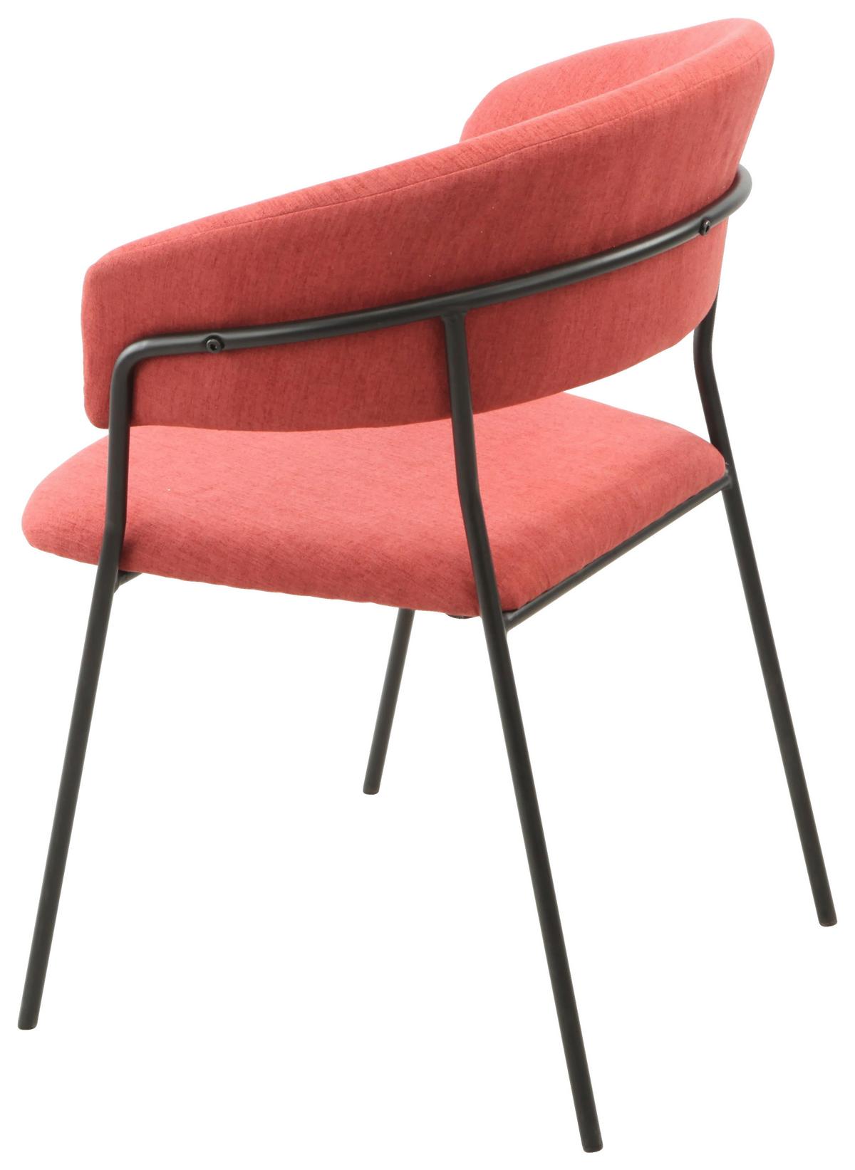 ŽIDLE S PODRUČKAMI ALICE -TOP- - černá/terracotta, Design, kov/dřevo (53/80/59cm) - Mömax