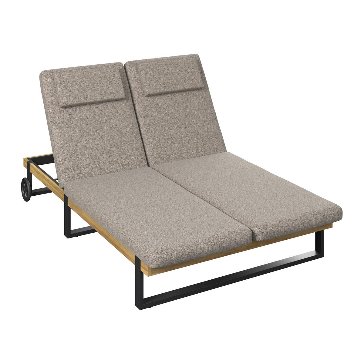 ZÁHRADNÉ LEŽADLO ELENYI - sivá, Modern, kov/drevo (200cm) - Bessagi Garden