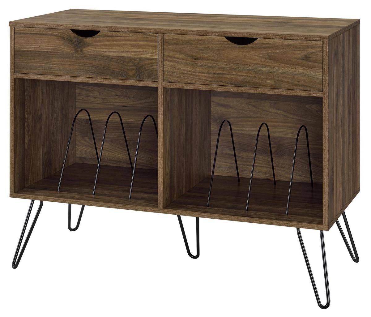Konsole Concord Walnussfarben 99 cm - Walnussfarben/Schwarz, Design, Holzwerkstoff/Metall (99/79/43cm) - MID.YOU