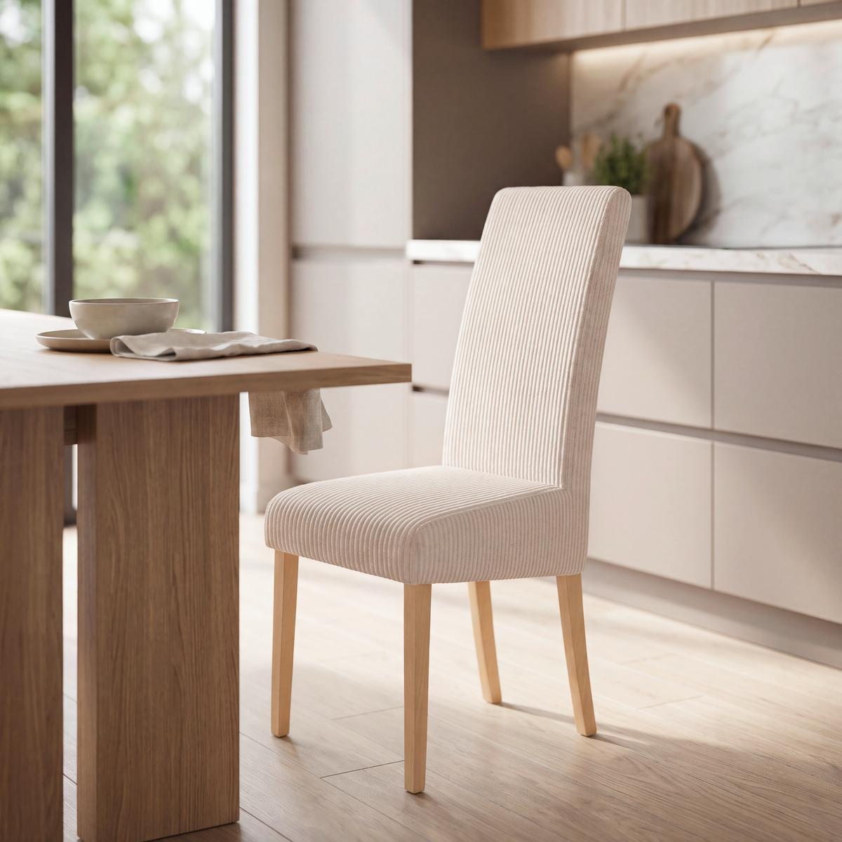 STUHL ROKO - Eichefarben/Beige, MODERN, Holz/Textil (46/101/62cm)