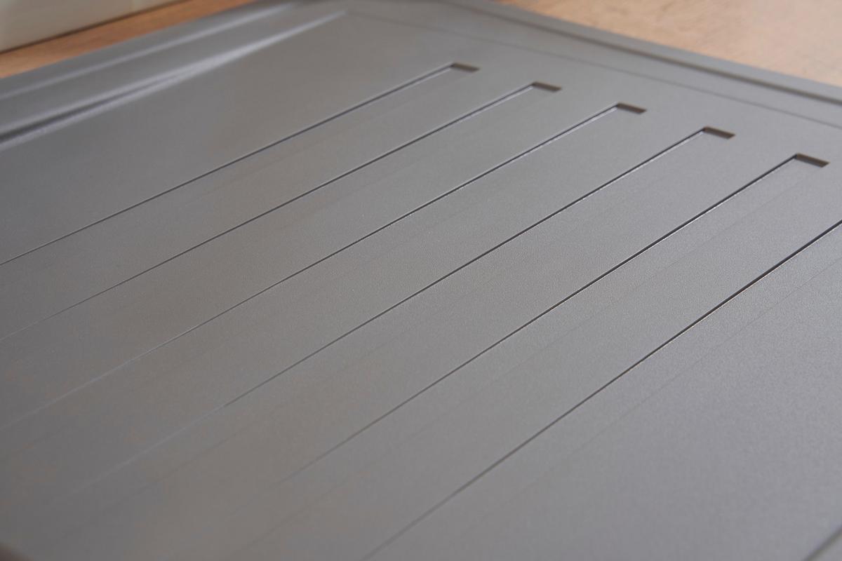 Spüle Respekta Boston Stein Bxt: 86x50 cm - Grau, Trend, Glas/Kunststoff (86/20/50cm) - Respekta