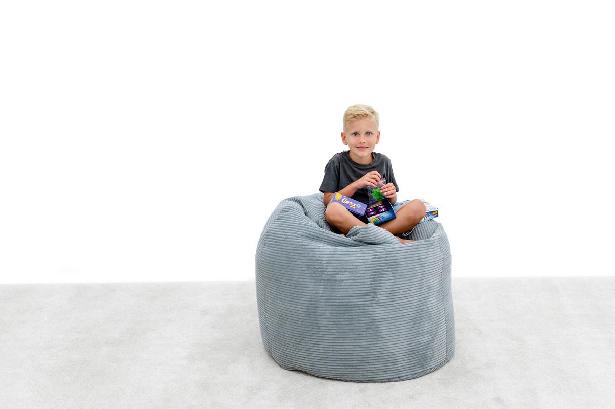 Sitzsack Buzzi Grau/Hellgrau Indoor - Hellgrau, Basics, Textil (120/85/85cm) - Ondega