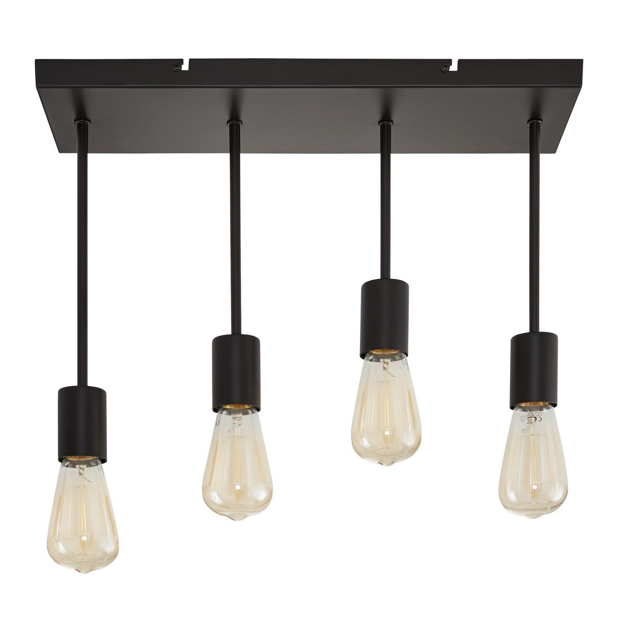 Deckenleuchte Martha - Schwarz, Basics, Metall (45/15/34cm) - Globo