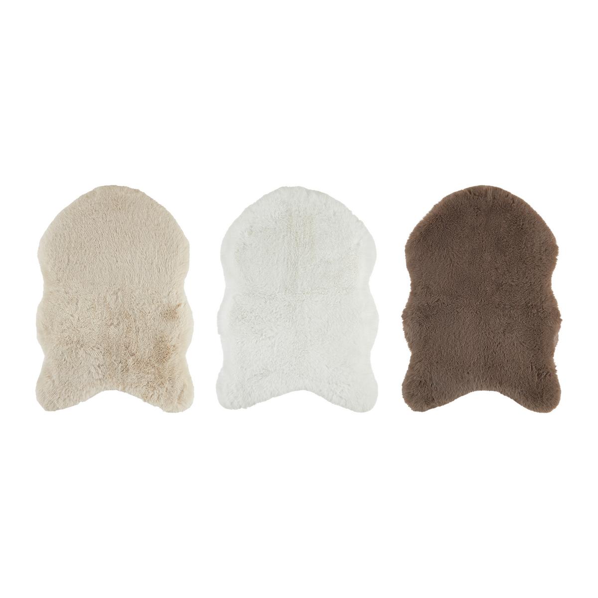 UMĚLÁ KOŽEŠINA BOB - bílá/hnědá, Lifestyle, textil (60/90cm) - Mömax