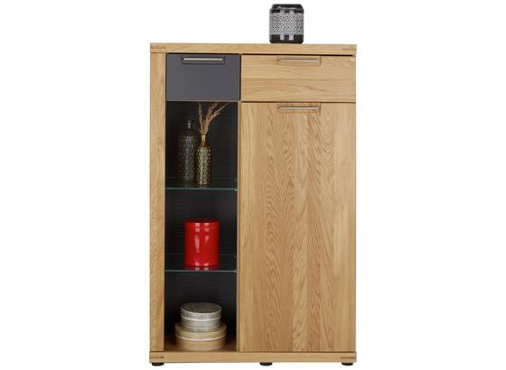 Komoda Highboard Bianco - farby dubu/grafitová, Konvenčný, drevo/kompozitné drevo (80/126/37cm) - Zandiara Komoda Highboard Bianco - farby dubu/grafitová, Konvenčný, drevo/kompozitné drevo (80/126/37cm) - Zandiara