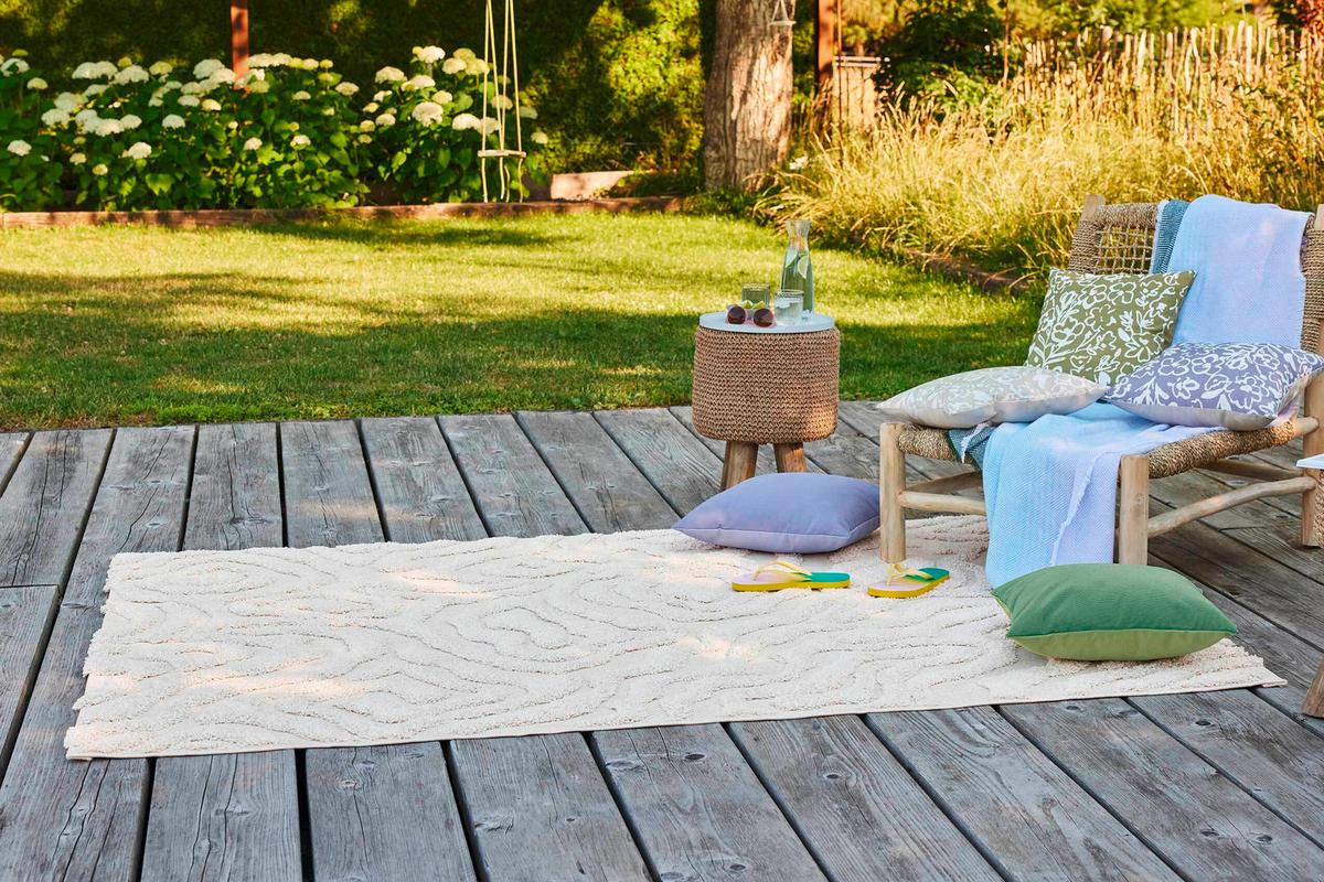 Outdoorteppich Creme, Bxl: Ca. 133x200 Cm - Creme, KONVENTIONELL, Textil (133/200cm) - Esprit