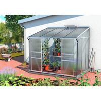Anlehn-Gewächshausbausatz Ida 5200 Hkp 4mm, Alu - Alufarben, Basics, Metall (262,1/220,8/201,4cm)