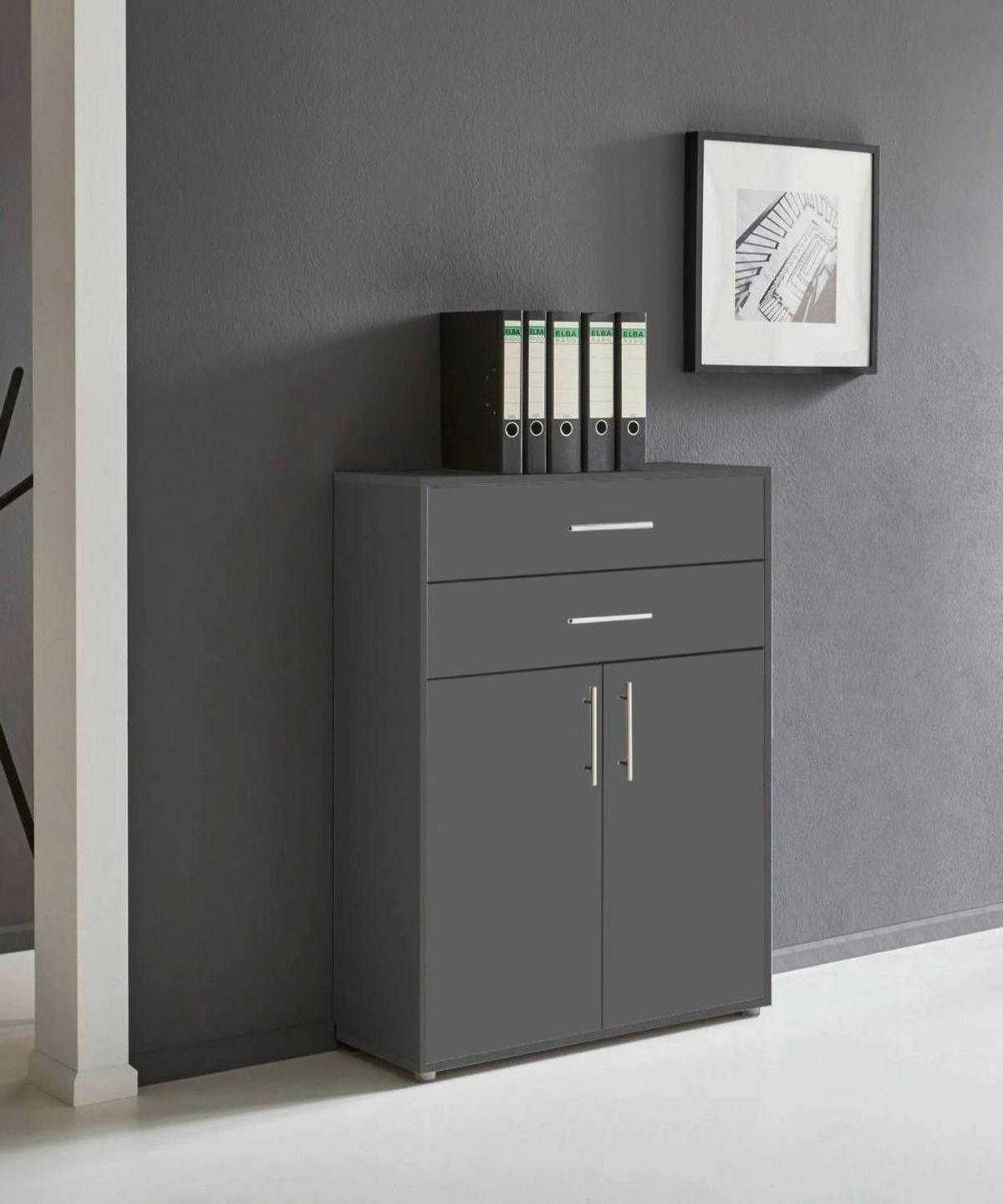 AKTENSCHRANK OFFICE EDITION - Anthrazit, LIFESTYLE, Holzwerkstoff (84,4/113,6/33cm) - MID.YOU
