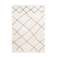 HOCHFLORTEPPICH Creme/Weiß - Creme, KONVENTIONELL, Textil (80/150cm) - Kayoom