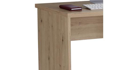 Schreibtisch mit Stauraum B 124cm H 73cm Box, Eiche Dekor - Eichefarben, MODERN, Holzwerkstoff (123,4/73/50cm) - Ondega