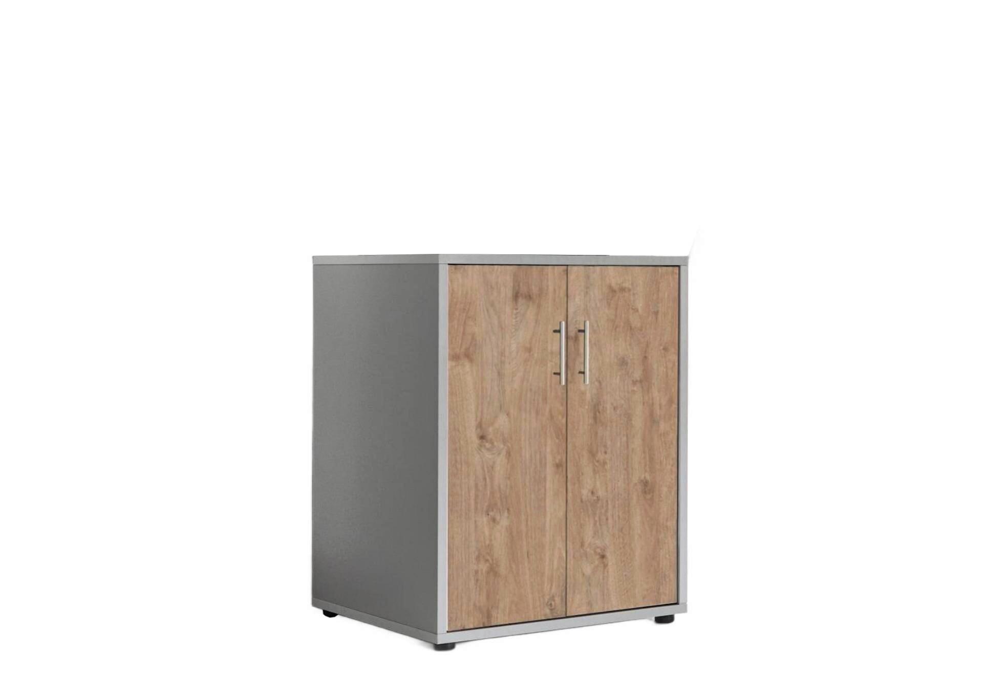 Aktenschrank Office Edition Grau, Eiche Dekor B: 54cm - Eichefarben/Grau, MODERN, Holzwerkstoff (54/74/50cm) - MID.YOU