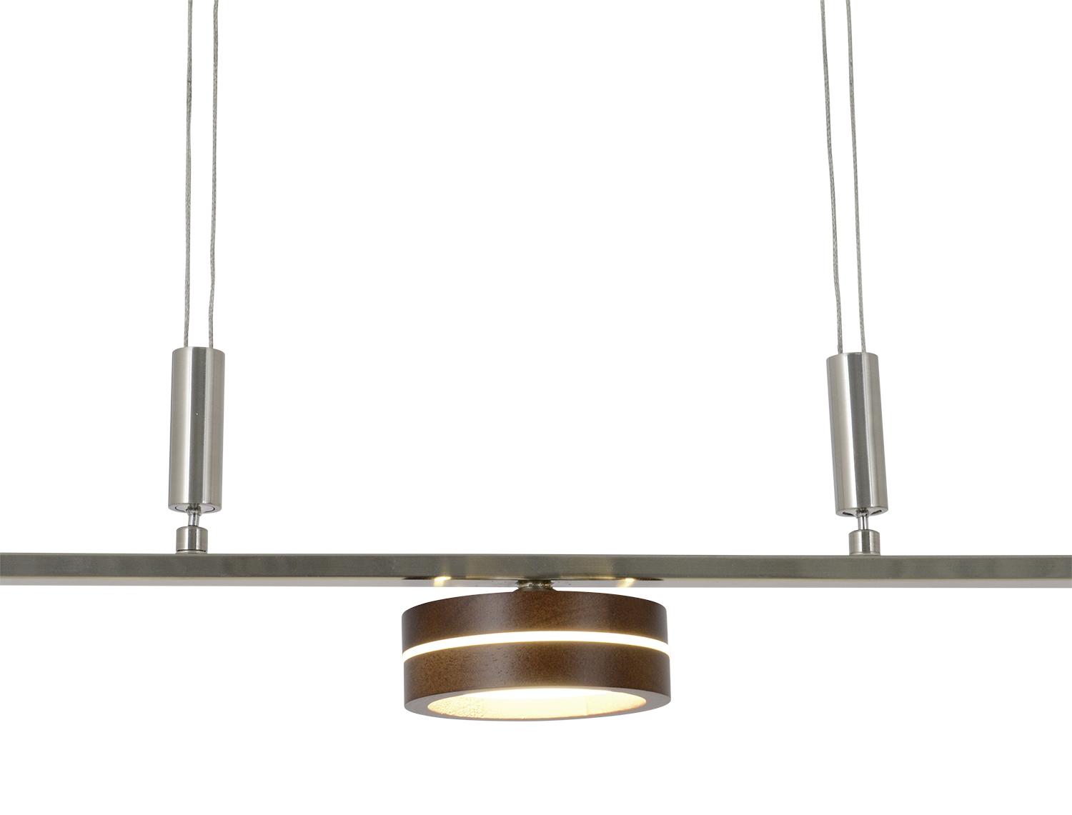 LED-Hängeleuchte Näve H: 80-150 cm 3-Flammig - Natur, Holz/Metall (75/10/80-150cm) - Näve