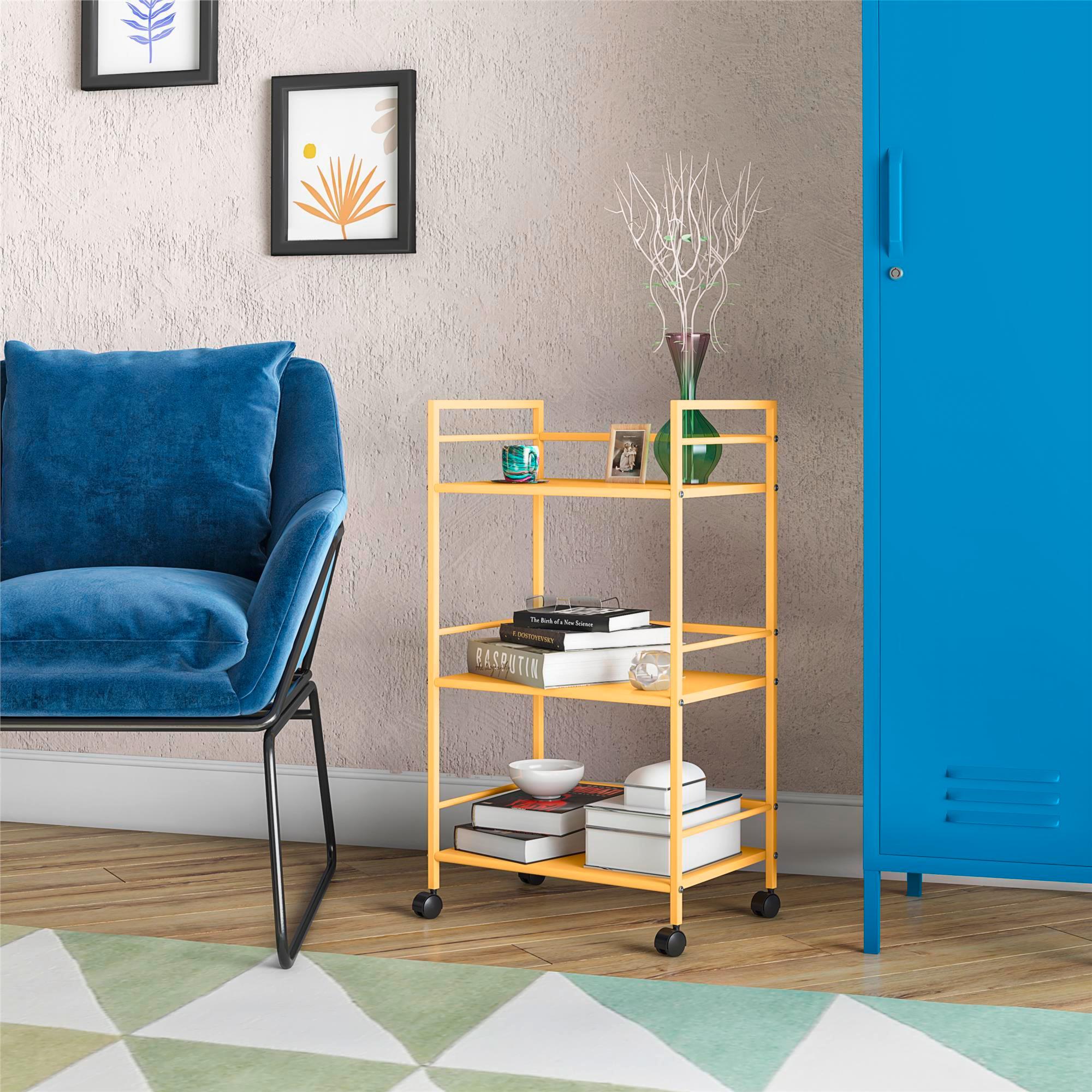 Servierwagen Cache Gelb B: 43 Cm - Gelb, Design, Kunststoff/Metall (43/77/29cm) - MID.YOU