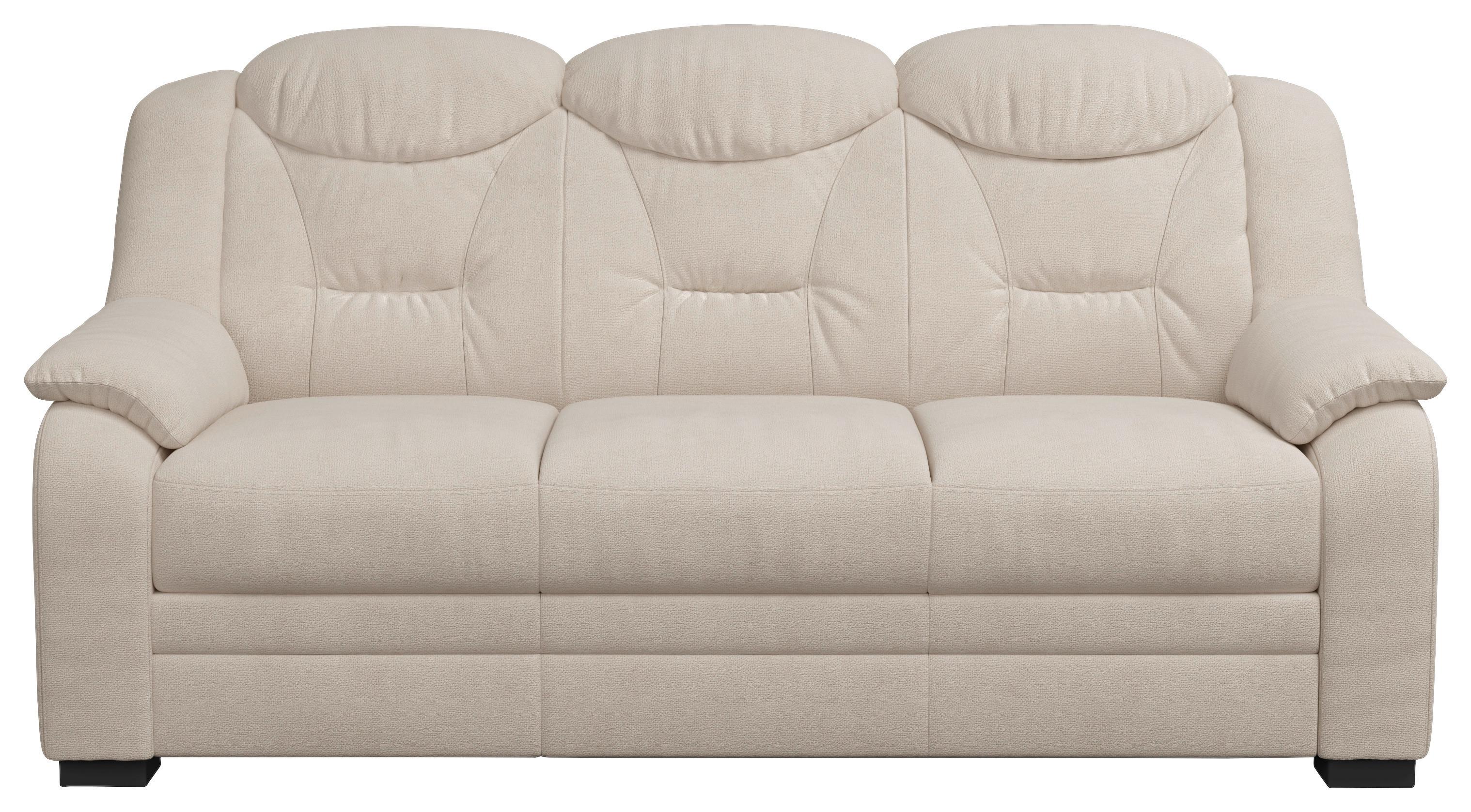 3-Sitzer-Sofa Marcus Beige B: 189 cm - Beige/Schwarz, Basics, Textil (189/99/99cm) - MID.YOU