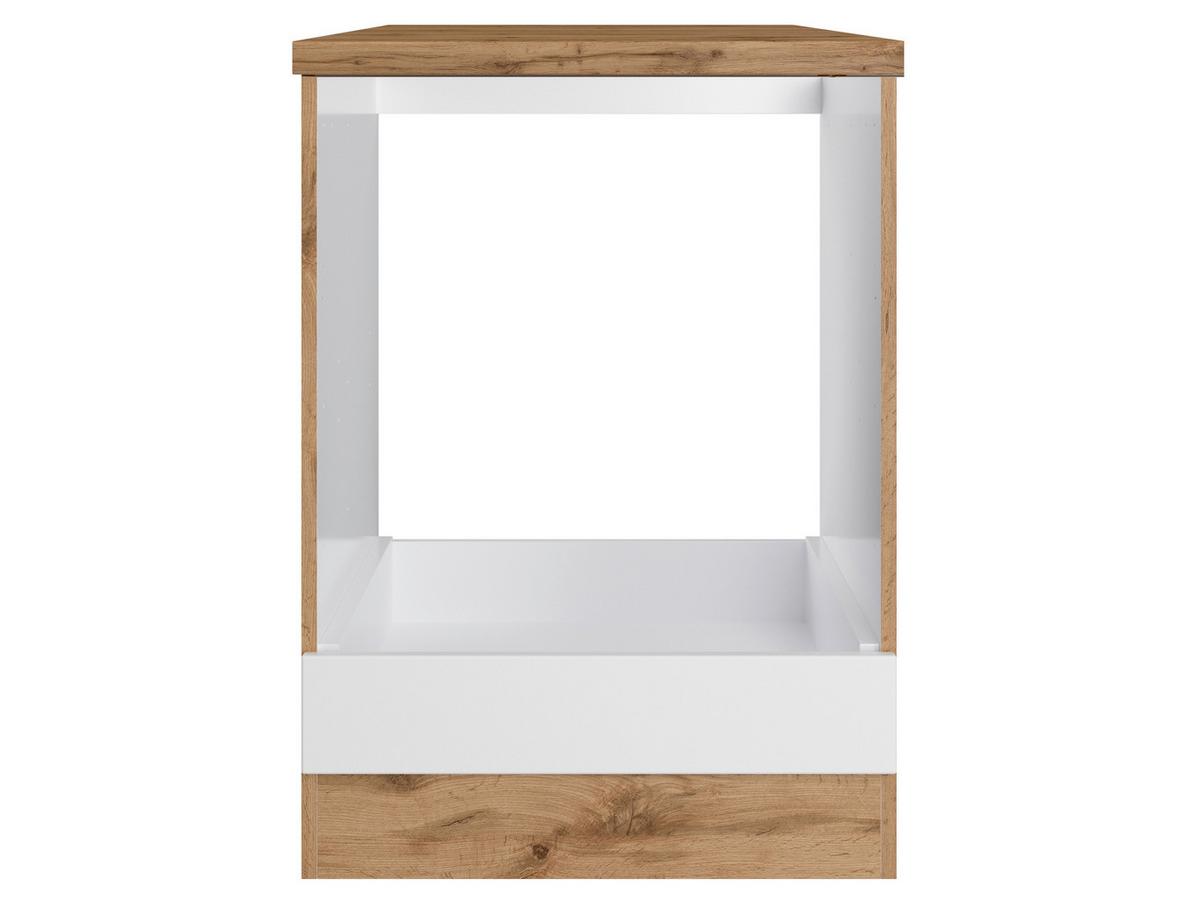 Herdumbauschrank Meran B: 60 Cm Weiß/eiche Dekor - Eiche Wotan/Weiß, LIFESTYLE, Holzwerkstoff (60/86/60cm) - Held