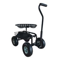 Gartengerätewagen Mit Sitz - Anthrazit, Basics, Kunststoff/Metall (81/45/86cm) - Ambia Garden