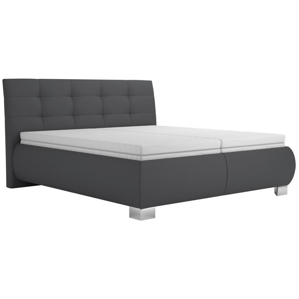 Čalúnená posteľ s roštom Universe, 160x200, sivohnedá