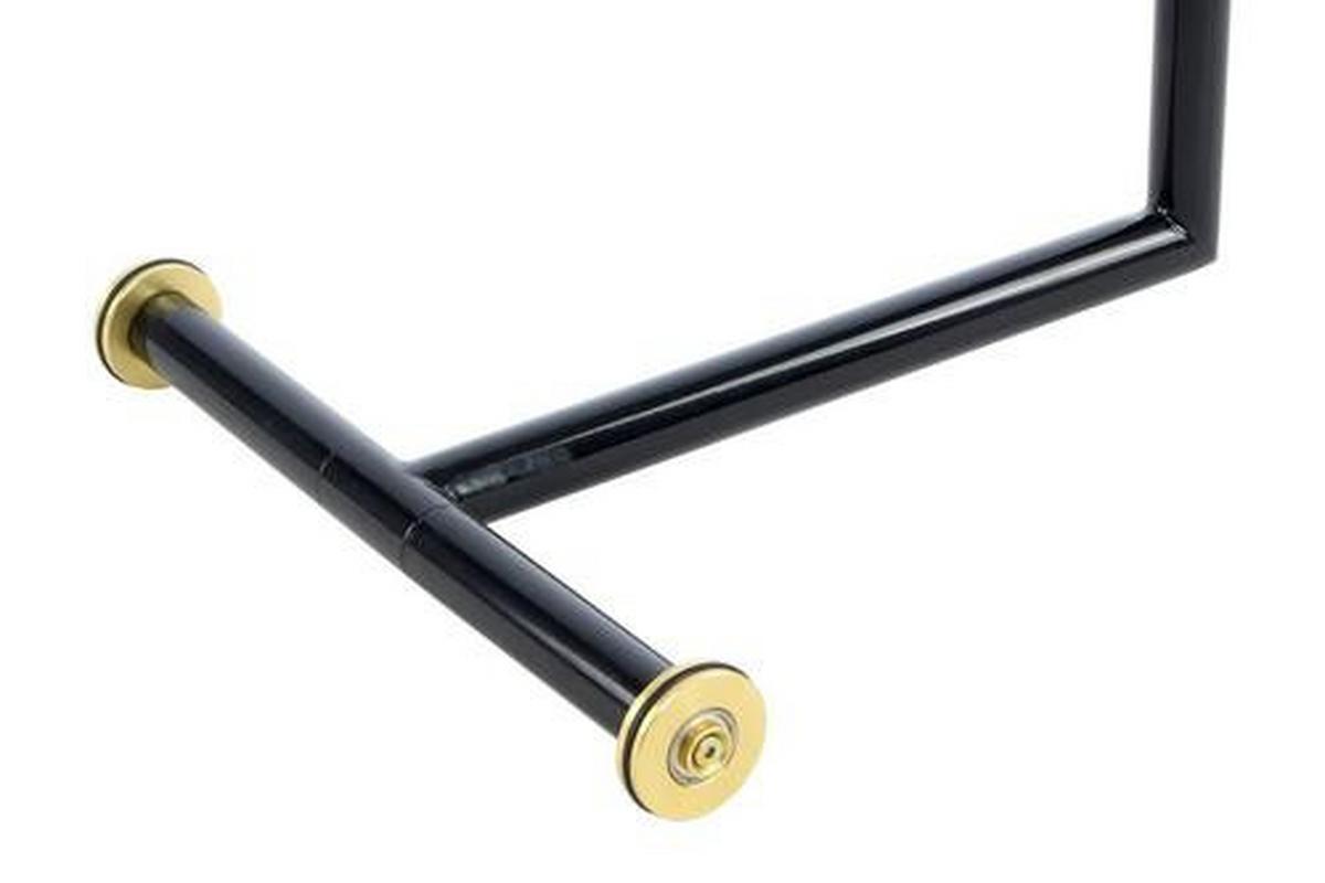 Beistelltisch Rund Servant Weiß/Goldfarben - Goldfarben/Schwarz, Basics, Glas/Metall (46/46/62cm) - Kayoom